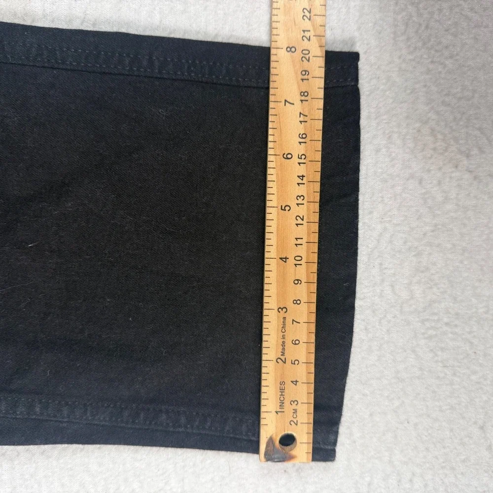 Spanx Flare Jeans Womens S Petite Black Cotton Blend Pull On High Rise‎ Stretch